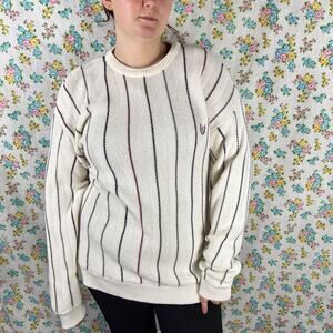 Chaps Ralph lauren vintage 90s stripe cotton sweater size medium
